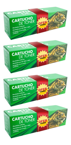 4 Pza Ce285a Toner Tigre 85a Compatible Con M1132