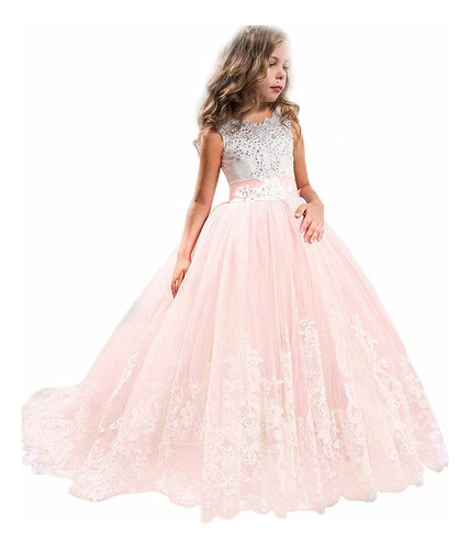 Vestido De Fiesta Bordado Para Niña, Vestido De Princesa Par