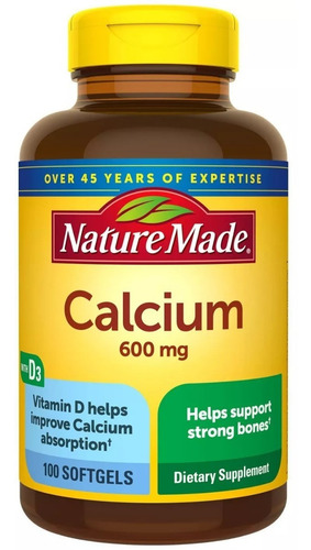 Nature Made Calcio Vitamina D3 100 Softgel Sabor N/a