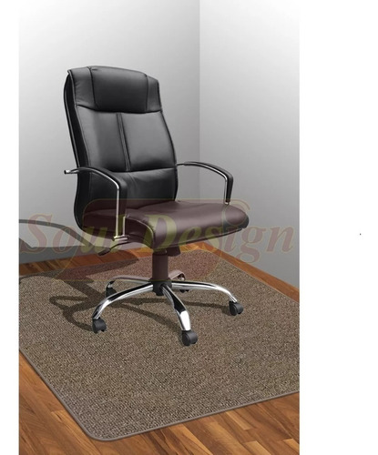Imagen 1 de 3 de Protector Piso Bajo Escritorio Alfombra Boucle 90 X 120 Cm