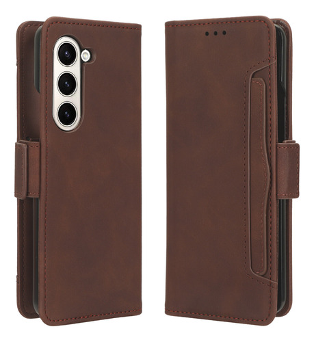 Compatível Com Samsung Galaxy Z Fold 5, Capa De Couro Pu Fli