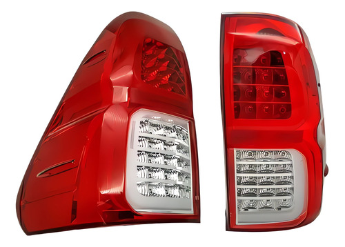 Calaveras Hilux 16-22 B Con Led Rojo