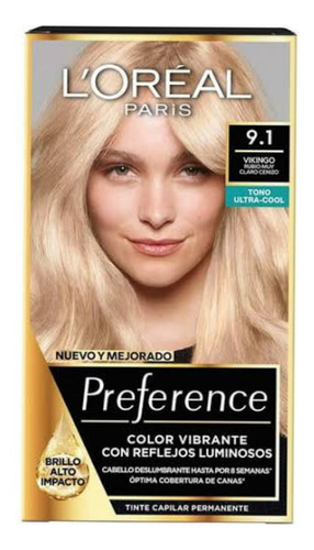 Tinte Preference Loréal Alto Brillotono 9.1