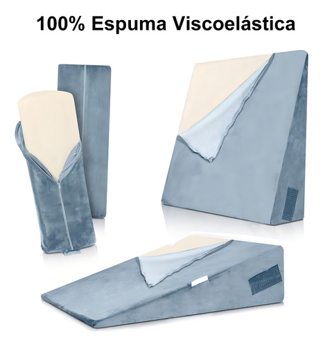 Juego De 4 Almohadas Ajustables De Cuña Para Cama