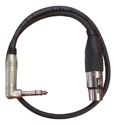 Kit 8 Cabos Microfone Xlr F Sto Ângelo P10 Str 90o Amphe 1m