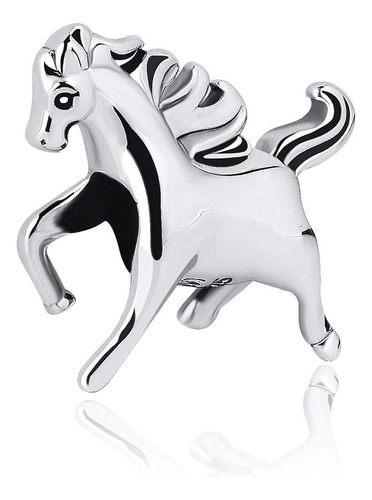 Bolenvi Mustang Horse Farm 925 Talón De Amuleto De Plata Est