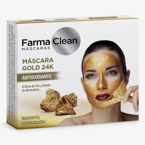 Farmaclean Máscara Gold 24k X 1 Estuche. De Fábrica. Tipo de piel Todo tipo de piel