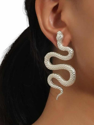 Aros Aretes Largos Diseño Serpiente Fiesta