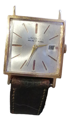 Reloj Vintage A Cuerda Urbita Enchapado Oro 
