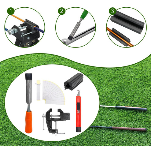 Kit De Agarre De Golf Cubra De Goma Conveniente De Naranja