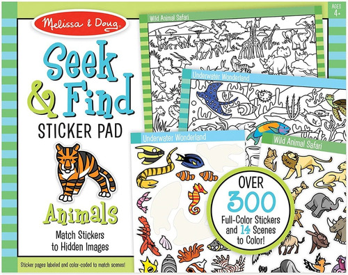 Melissa & Doug Seek & Find Sticker Pad Animals 