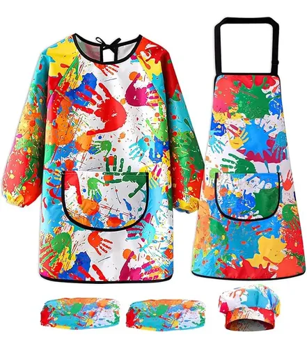 BCHKO Delantal Pintura Niños 1 Unidad, 8-10 Años, Babi Escolar Infantil Impermeable con Manga Larga y Bolsillos, Protege Ropa en Manualidades, Cocina, Escuela BCHKO Delantal Pintura Niños 1 Unidad, 8-10 Años, Babi Escolar Infantil Impermeable con Manga Larga y Bolsillos, Protege Ropa en Manualidades, Cocina, Escuela