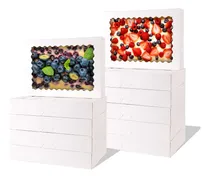 Comprar 8 Cajas De Galletas, Cajas De Panadería Grandes De 14x10x2.5