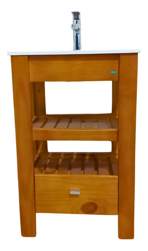 Vanitory Madera Bacha 50cm Cajón 