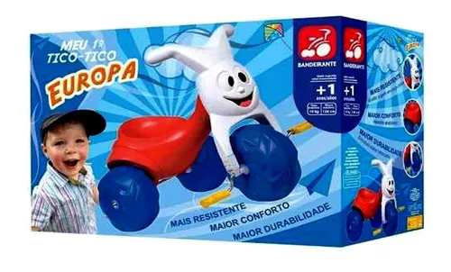 Brinquedo Triciclo Velotrol Motoca Europa Azul Bebê Até 19kg