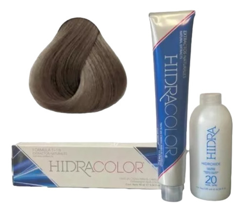  Kit Tinte Hidracolor 90ml + Revelador Tonos Disponibles Tono 7.22 Rubio nacarado profundo