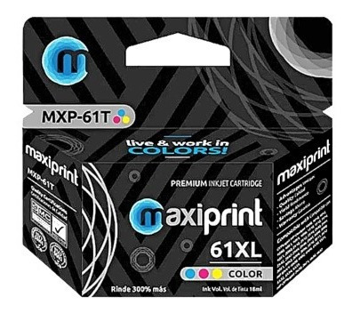 Cartucho Maxiprint Xl 61 Color Para Hp