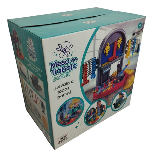 Mesa De Trabajo Portátil New Plast Infantil Herramientas