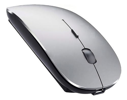 Mouse Peibo Gris Inalambrico Con Usb O Bluetooth
