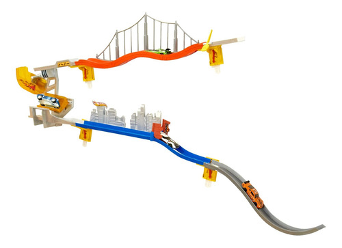 Hot Wheels Wall Tracks Downhill Flip Drop Pista De Juguete