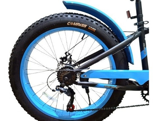 Imagen 2 de 8 de Bici Fat Mtb R.24 Aluminio 7 Vel Discos Sbk Hunter Shimano