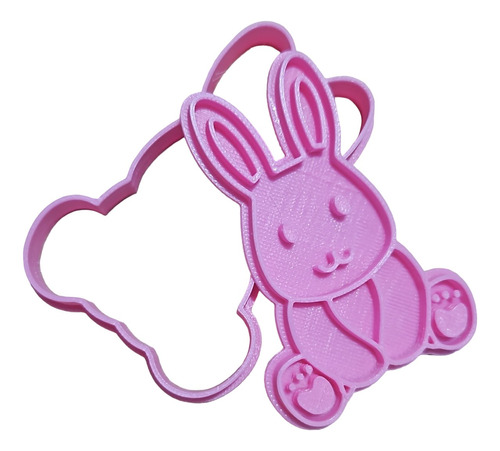 Cortante Plastico 3d Conejo Sentado 8cm Pascua Cookies Galle