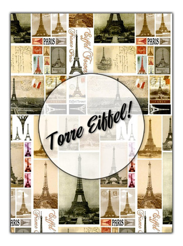 Torre Eiffel! Lámina Decoupage Autoadhesiva 30 X 42 Cm