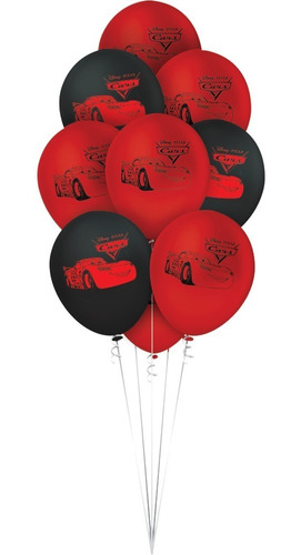 Imagem 1 de 4 de Balão - Bexiga Carros Relâmpago Mcqueen - 25 Unidades