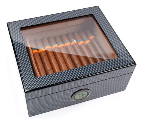 Humidor De Cigarros, Jesfuren Glass Top Cedar Cedar Cigarro