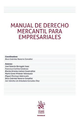 Libro Manual De Derecho Mercantil Para Empresariales Tirant