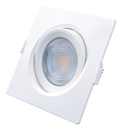 Lámpara Empotrado Led 12w Cuadrado Dirigible 3000°k Maxxi Color Blanco