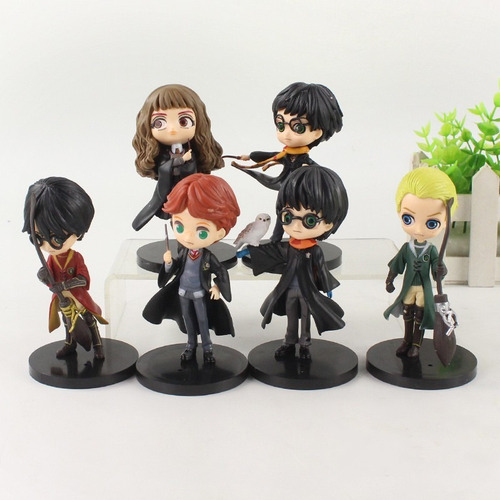 Set 6 Figuras Harry Potter Coleccion Ron Hermione Draco