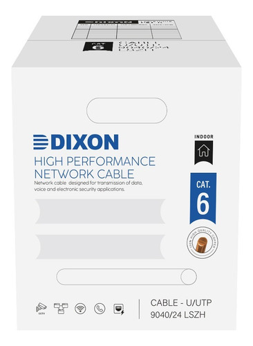 Dixon 9040/24 Lszh, Cable Utp Cat.6 305m Cobre Rollo 305m