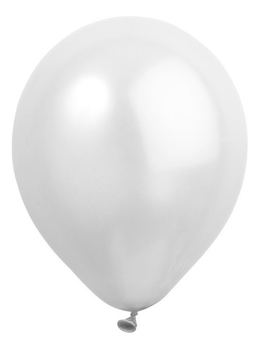 Imagem 1 de 3 de Balão Bexiga Tamanho 9 Branco 50 Unidades