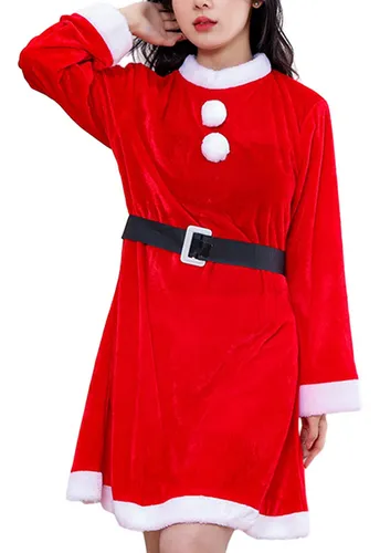 Vestido Navideño De Papá Noel, Disfraz Navideño Sin Chal