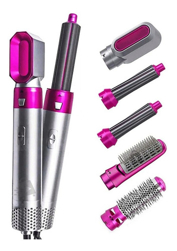 Cepillo Secador Rizador De Cabello 5 En 1 Con Voluminizador