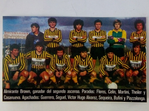 Recorte Al Almirante Brown 86/87 