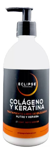 Tratamiento De Colágeno Y Keratina Sin Enjuague Eclipse 500g