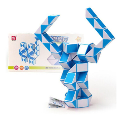 Cubo Rubik Qiyi Magic Snake 24 Pcs Warrior/serpiente Azul