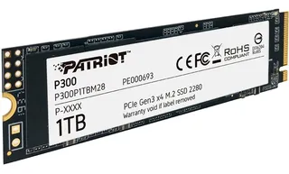 Unidad de Estado Solido Ssd M.2 1Tb Patriot P300 Nvme Pcie 3.0 2100/1650 Mbs P300p1tbm28