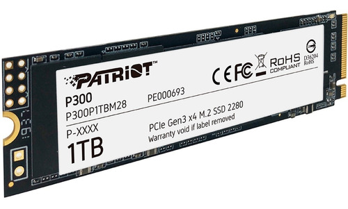 Disco rígido sólido Ssd M.2 de 1 TB Patriot P300 2280 Nvme Pcie