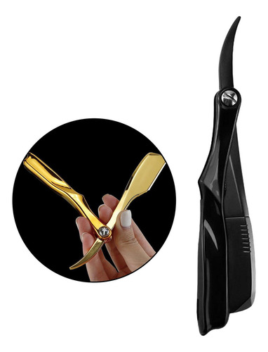 Zy Maquinilla De Afeitar Recta De Barbero Profesional Negro