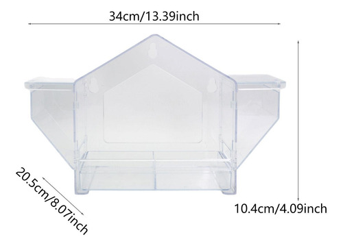 Window Bird Alleer Birdhouse Bandeja De Comida Removible