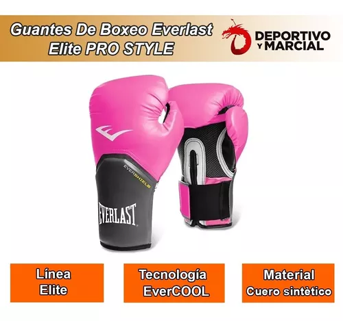 Everlast Elite Pro Style Guantes de entrenamiento, rosa/blanco, 12 onzas