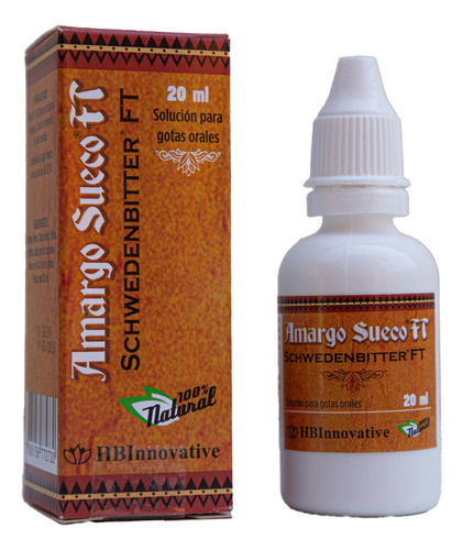 Amargo Sueco Gotas 20 Ml 100% Natural