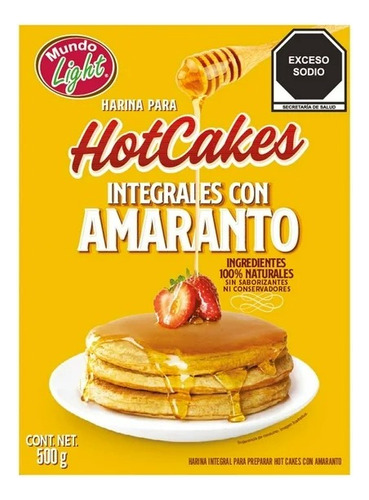 3 Pza Harina Para Hot Cakes Mundo Light Integrales Con Amara