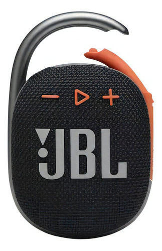 Alto-falante JBL Clip 4 JBLCLIP4 portátil com bluetooth waterproof preto e laranja 