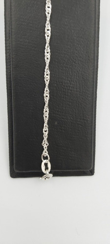 Imagen 5 de 8 de Pulsera De Pura Plata Fina 925 Torzal Unisex 2mm Delgada