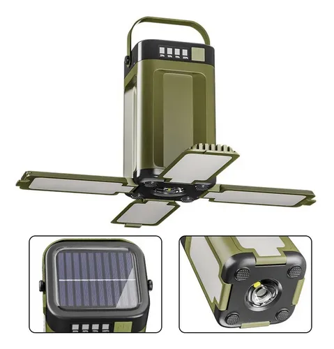 Lâmpada Solar Plegável Multifuncional Para Acampamento 5v