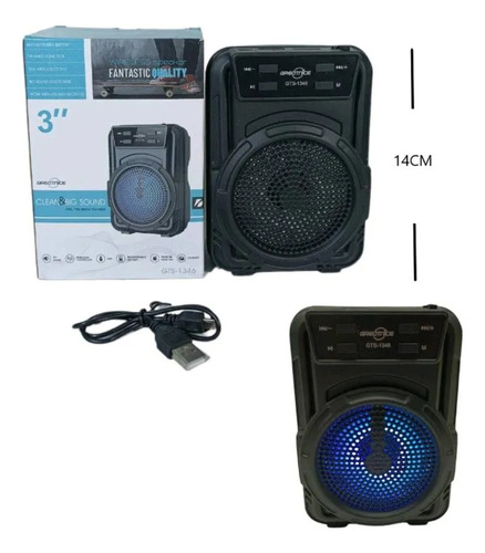Mini Parlante 3'' Fantastic Quality Bluetooth Lider Negro
